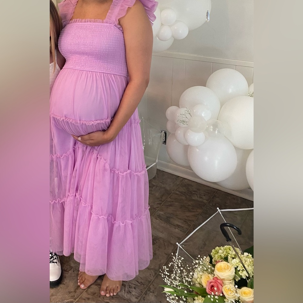 Pink tiered dress